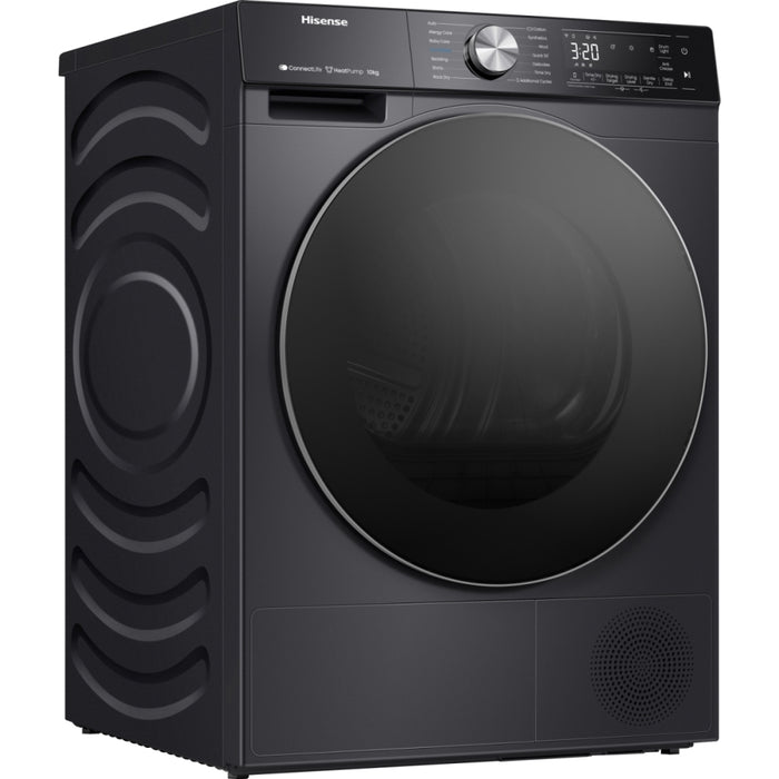 Hisense DH5S102BB Heat Pump Tumble Dryer, 10kg, Black, A+++ Rated