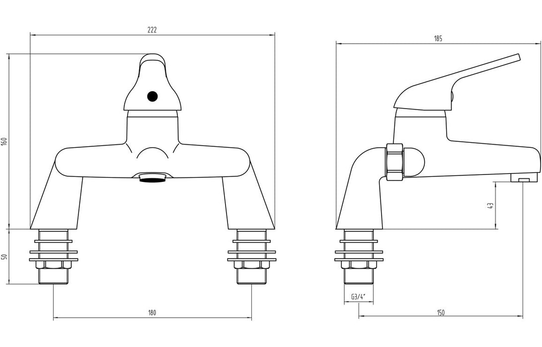 IKSTAR Bath Filler - Chrome