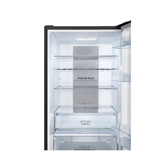 Teknix FFH1865BIX, 304L Fridge Freezer, Total No Frost, Black Steel