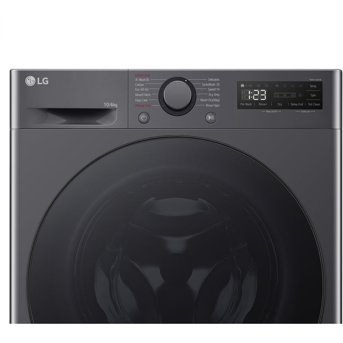 LG TurboWash360 with AI FWY706GBTN1 10 kg Washer Dryer - Grey -