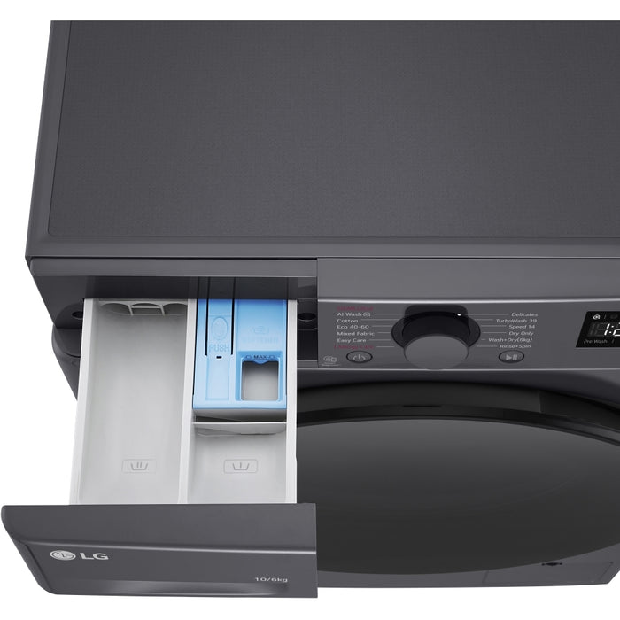 LG TurboWash360 with AI FWY706GBTN1 10 kg Washer Dryer - Grey -
