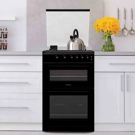 Statesman GDL60B 60CM DOUBLE OVEN GAS LIDDED COOKER BLACK