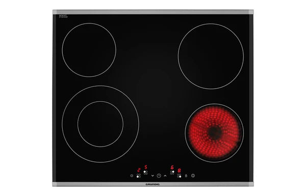 Grundig GIEV613420E Ceramic Hob 60cm 4 Zone in Black