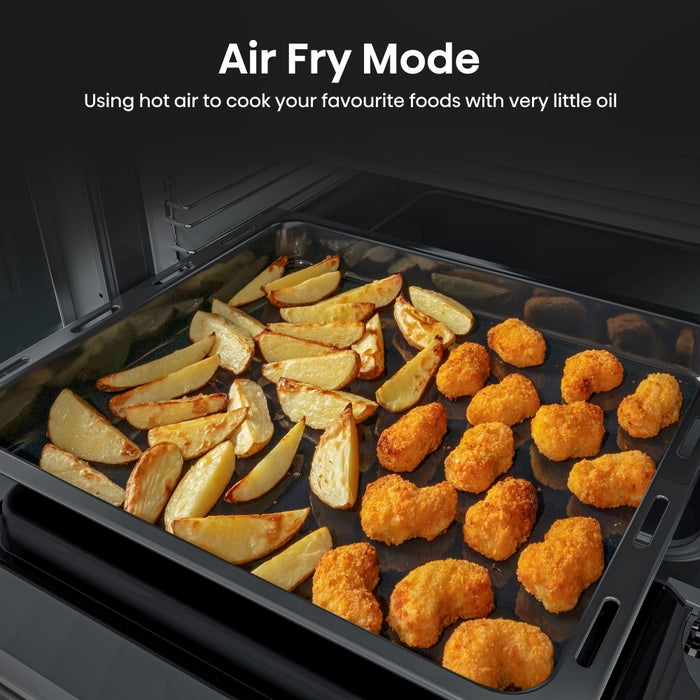 Hisense HDCEC6C20B Ceramic Electric Cooker with Double Oven, Black, A Rated