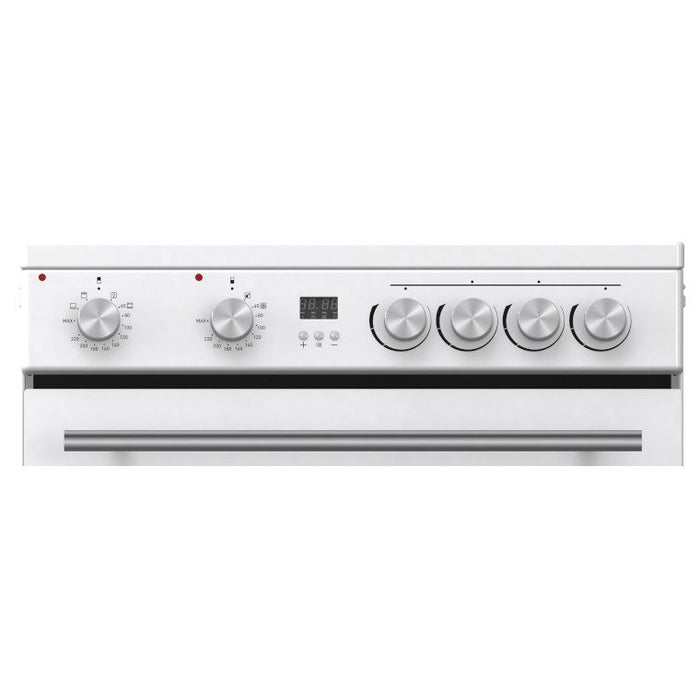 Hisense HDE3211B UK Ceramic Electric Cooker with Double Oven, White, A Rated -Black/White