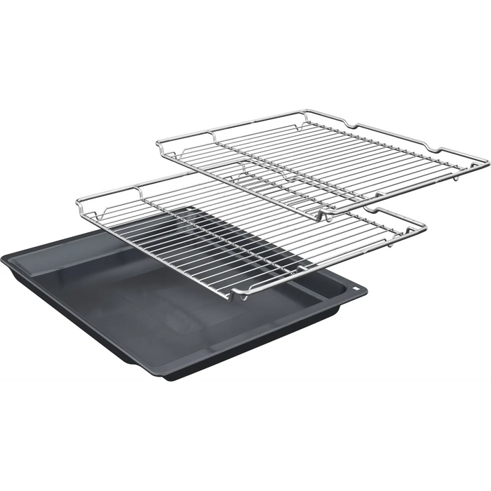 Bosch Series 4 HQA574BB3B Built In Electric Single Oven and Pyrolytic Cleaning - Black - A+ Rated