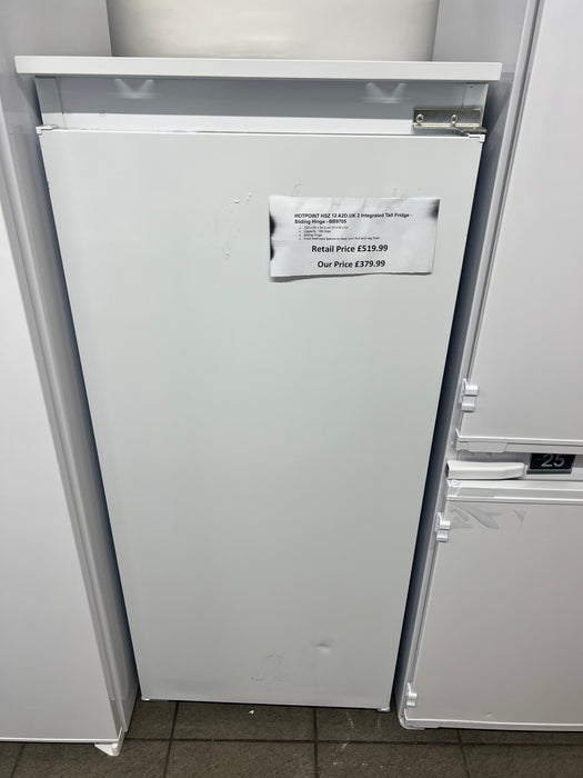 Grade A HOTPOINT HSZ 12 A2D.UK 2 Integrated Tall Fridge - Sliding Hinge -BB9705