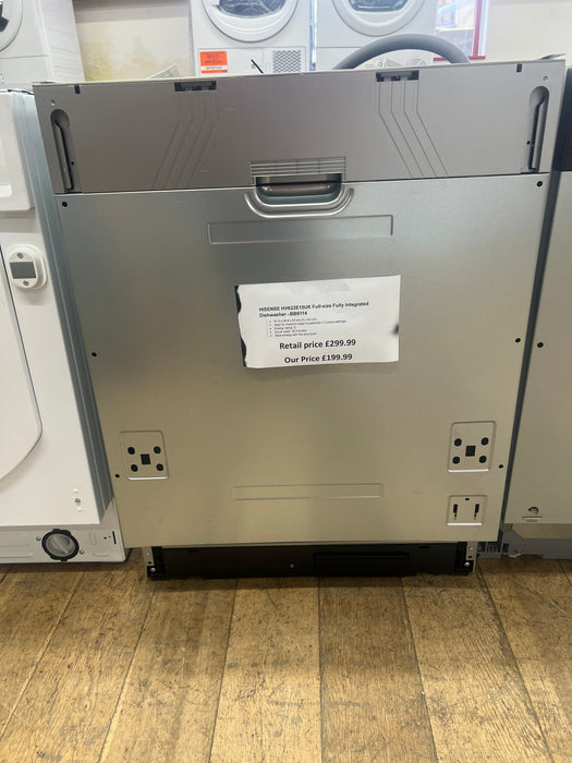 Grade A Hisense HV622E15UK Fully Integrated Standard Dishwasher - Silver Control Panel BB9114