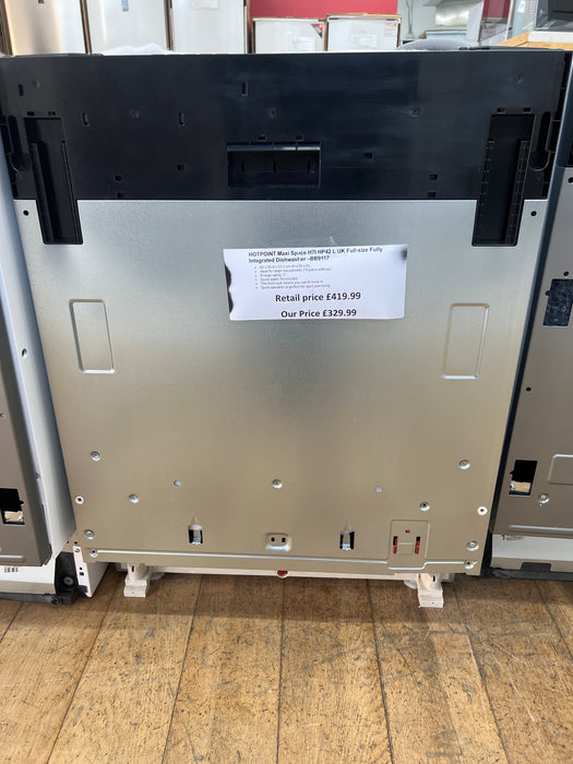 Grade A Hotpoint H7IHP42LUK Fully Integrated Standard Dishwasher C Rated - BB9117