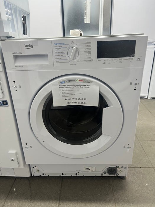 Grade A BEKO Pro RecycledTub WDIK854441 Bluetooth Integrated 8 kg Washer Dryer -BB9427