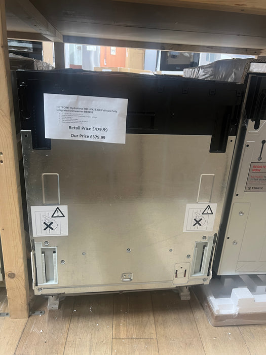 Grade A Hotpoint H8IHP42L 60cm Hydroforce Fully Integrated Dishwasher-BB5208