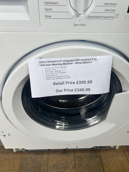Grade A BEKO bPro 500 WTIK84122 Integrated WiFi-enabled 8 kg 1400 Spin Washing Machine-BB5406