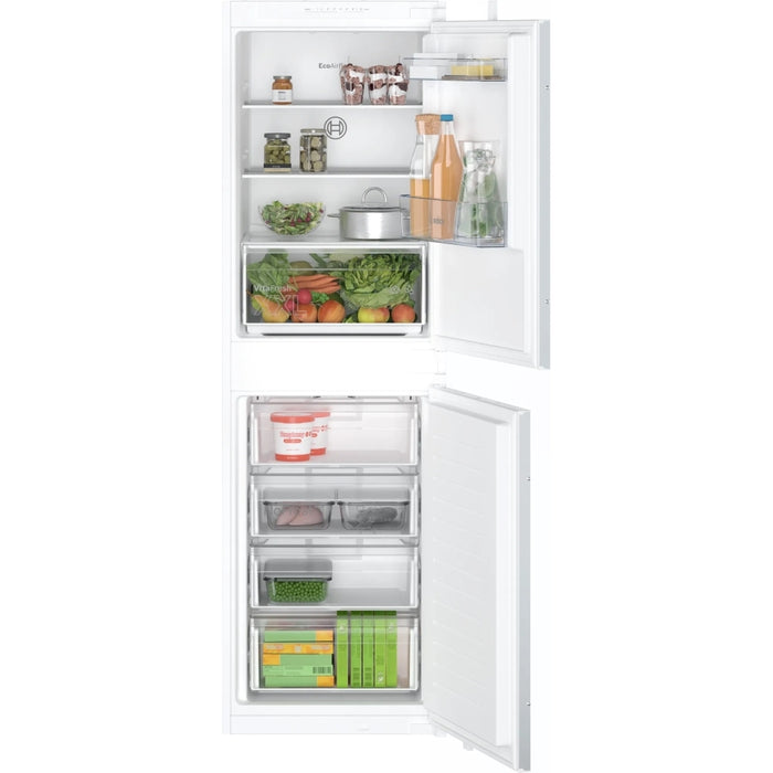 Bosch KIN85NSE0G Series 2 No Frost Integrated Fridge Freezer, Sliding Hinge, 50/50, E Rated
