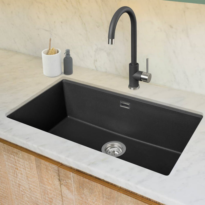 Caple Leesti 760 Single Bowl Undermount Granite Sink Anthracite