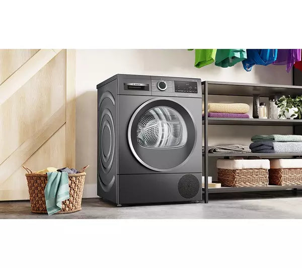 BOSCH Series 6 WQG245R9GB 9 kg Heat Pump Tumble Dryer - Graphite