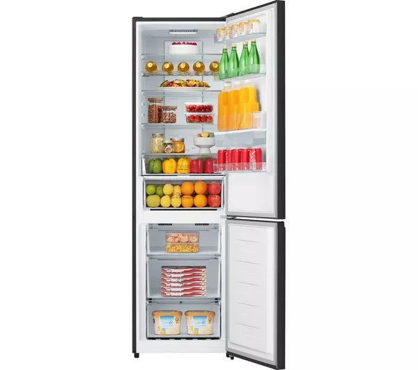 Grade A HISENSE RB435N4WE 60/40 Fridge Freezer - Black Stainless Steel BB5636