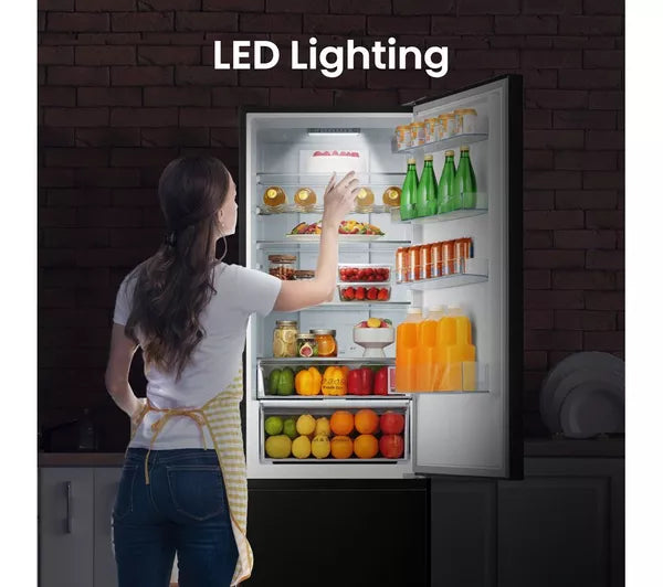 HISENSE RB435N4BFE 60/40 Fridge Freezer - Black Stainless Steel