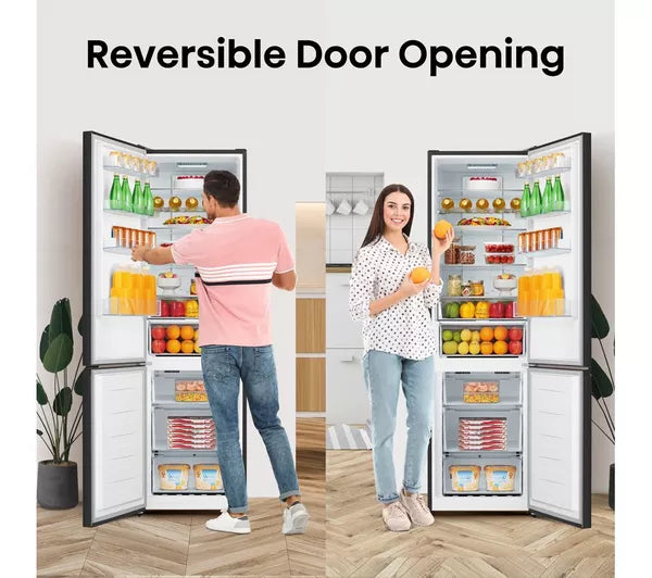 HISENSE RB435N4BFE 60/40 Fridge Freezer - Black Stainless Steel