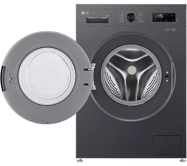 LG X10 Series Direct Drive F4X1009NMK WiFi-enabled 9 kg 1400 Spin Washing Machine - Slate Grey