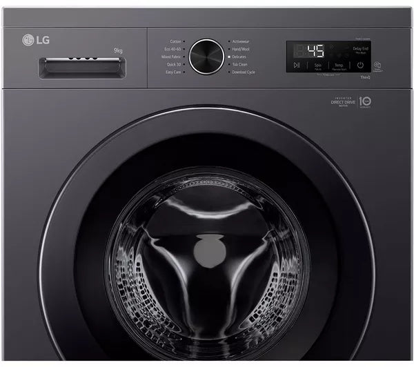 LG X10 Series Direct Drive F4X1009NMK WiFi-enabled 9 kg 1400 Spin Washing Machine - Slate Grey