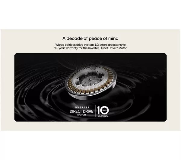 LG X10 Series Direct Drive F4X1009NMK WiFi-enabled 9 kg 1400 Spin Washing Machine - Slate Grey