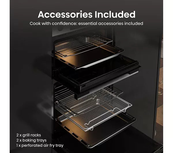 HISENSE Hi6 72/38L BID914221AX Electric Double Oven - Stainless Steel