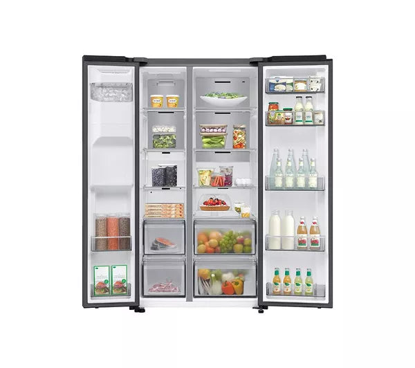 SAMSUNG Bespoke AI Series 7 SpaceMax RS70F66KCFEU American-Style Fridge Freezer - Black