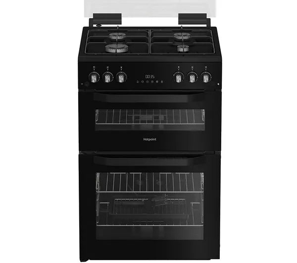HOTPOINT HDG6GDCB1 60 cm Gas Cooker - Black
