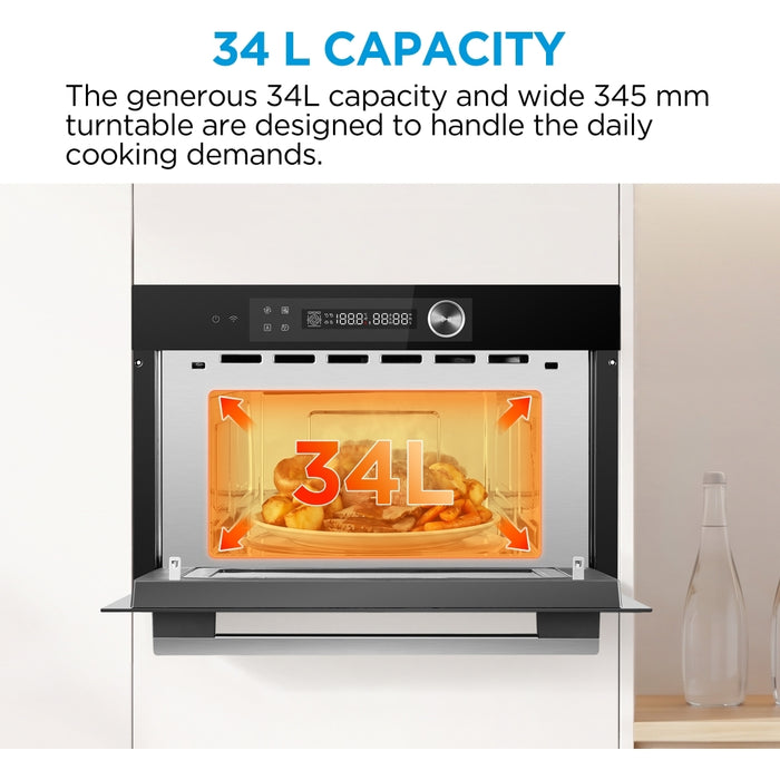 Midea MBOTG934E4MO-BK Built-In Microwave, Black