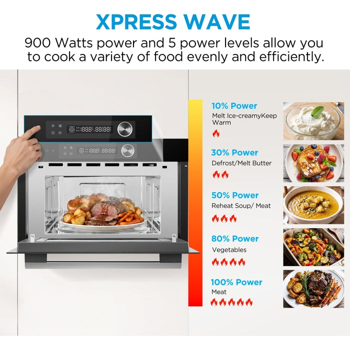 Midea MBOTG934E4MO-BK Built-In Microwave, Black