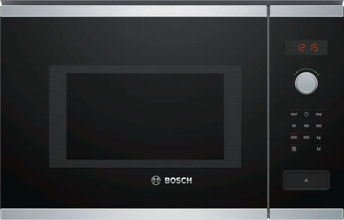 Bosch Series 4 BFL553MS0B 25 Litre 38cm High, Built In Small Standard Microwave Oven - Silver