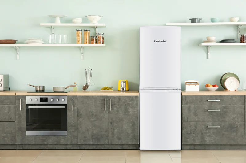 Montpellier MDAS144W - Small White Fridge Freezer - 142L - E Energy