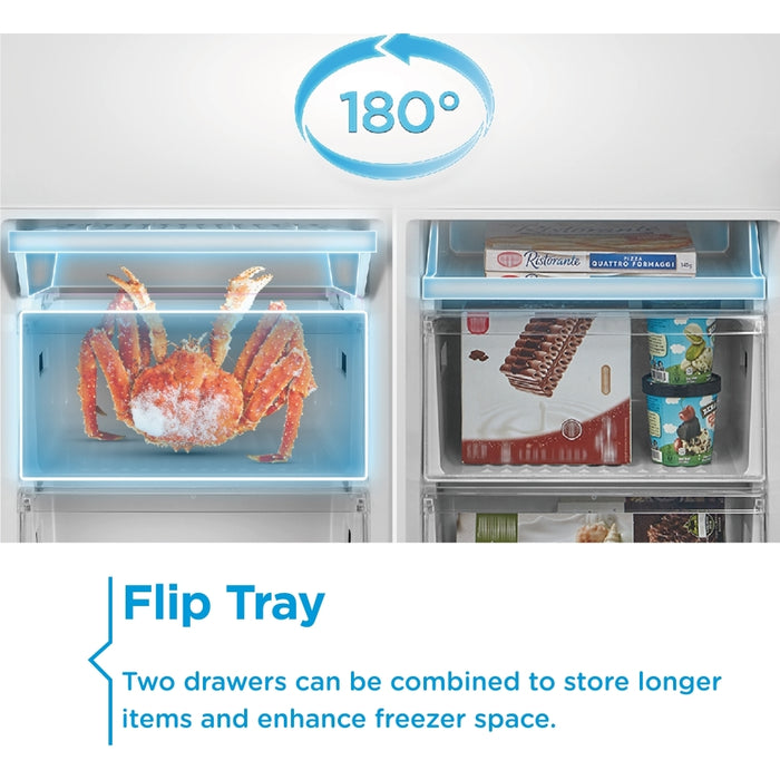 Midea MDRE353FGE01D Total No Frost Integrated Fridge Freezer, Sliding Hinge, 70/30, E Rated