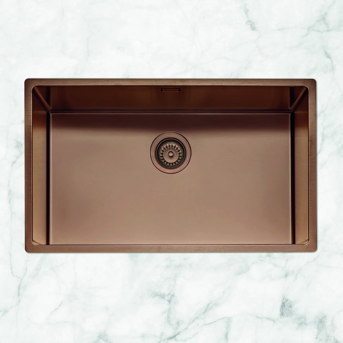 Caple Mode 740 Inset or Undermount Sink Gold, Copper and Gunmetal