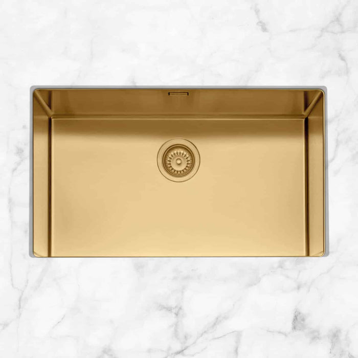 Caple Mode 740 Inset or Undermount Sink Gold, Copper and Gunmetal