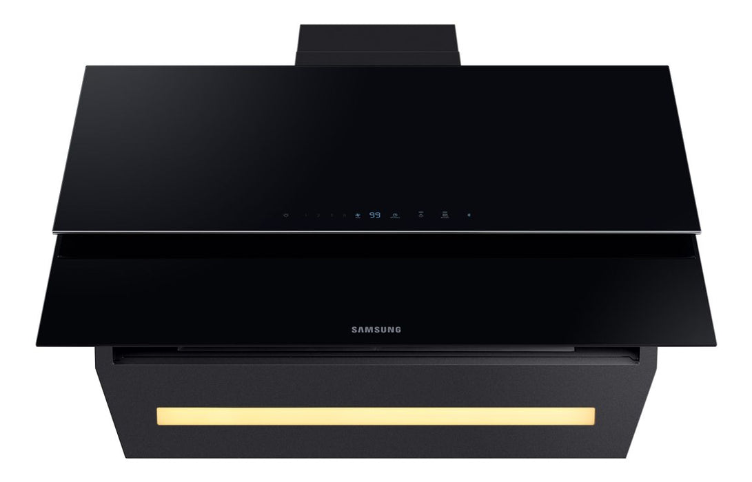 Samsung NK36N9804VB Series 7 Cooker Hood with Auto Connectivity - Black Glass, A+ Rated