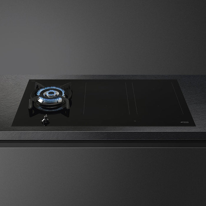 Smeg PM3953D Classic 90cm Mixed Fuel Hob, Black