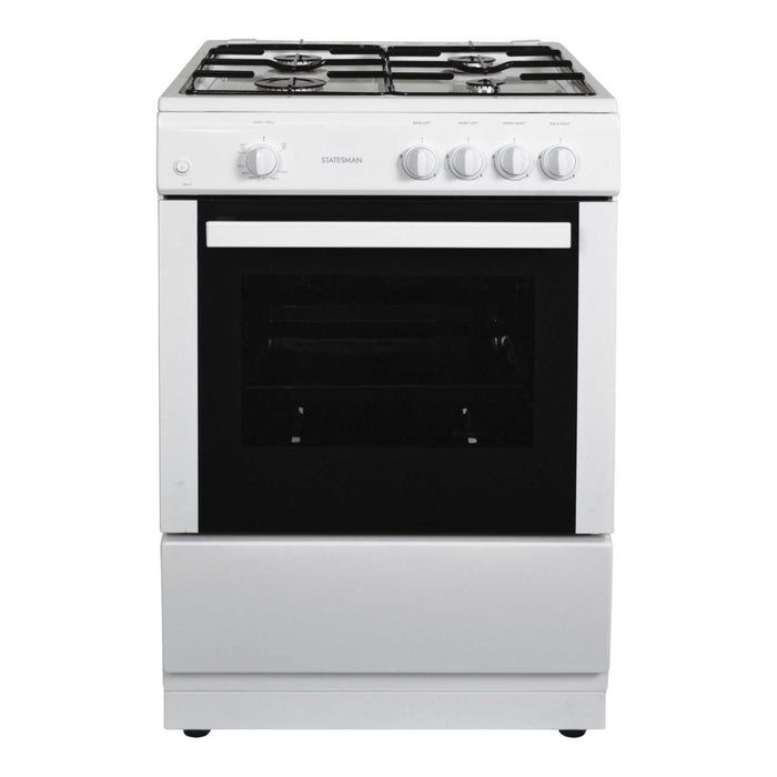 Statesman MAXI60GSF 60cm Single Cavity Gas Cooker White