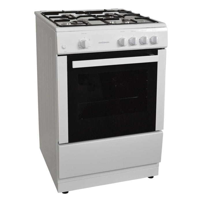 Statesman MAXI60GSF 60cm Single Cavity Gas Cooker White