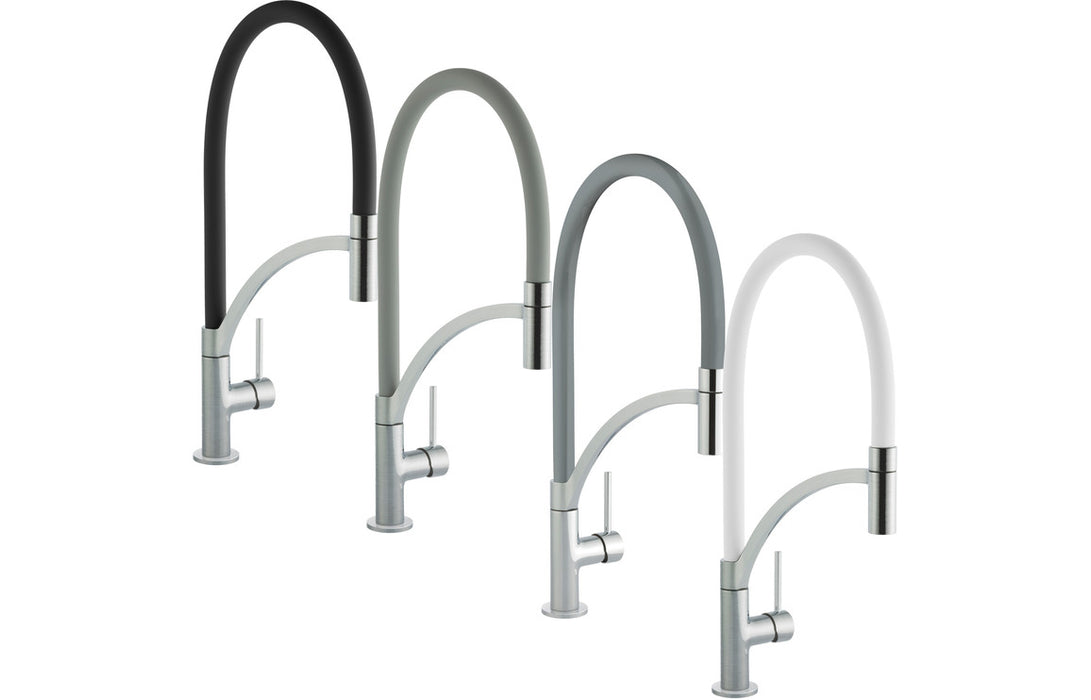 Prima Swan Neck Single Lever Mixer Tap w/Pull Out - Black