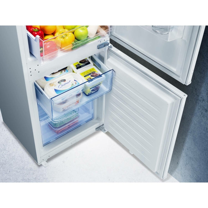 Grade A Hisense RIB312F4AWE No Frost Integrated Fridge Freezer, Sliding Hinge, 70/30, White, E Rated BB9426