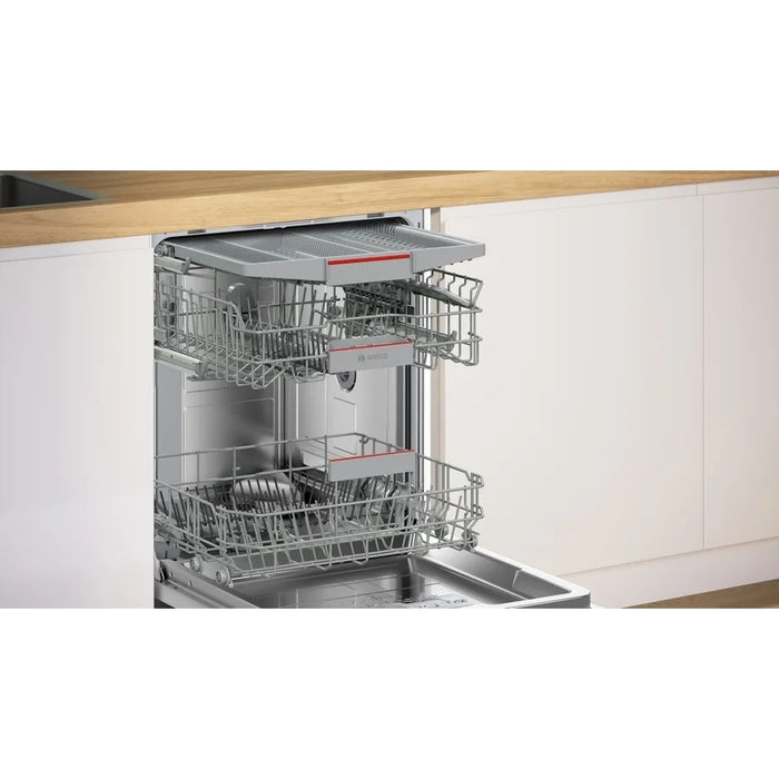 Bosch Series 6 SMV6ZCX10G Wifi Connected Fully Integrated Standard Dishwasher - Stainless Steel Control Panel with Fixed Door Fixing Kit - B Rated