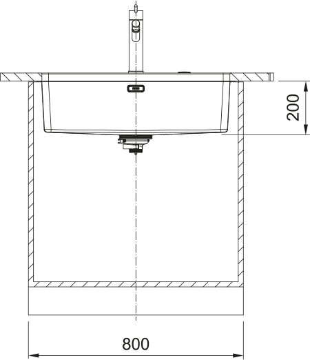 Franke MYX110-70 Mythos Single Bowl Undermount Sink – STAINLESS STEEL