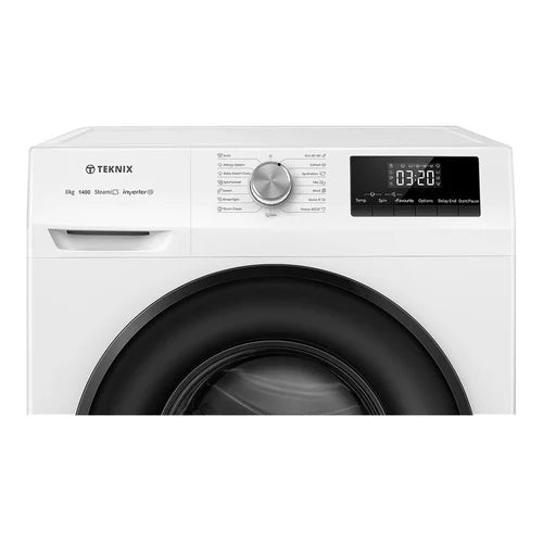 Teknix TK2W814HW, 8kg 1400spin Freestanding Washing Machine , White