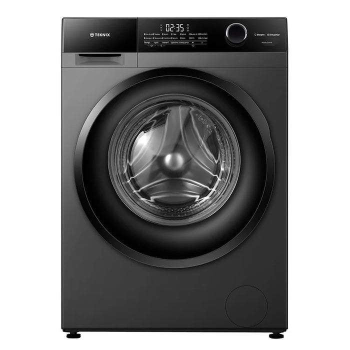 Teknix TK5W1214HS, 12kg 1400spin Freestanding Washing Machine  , Titanium
