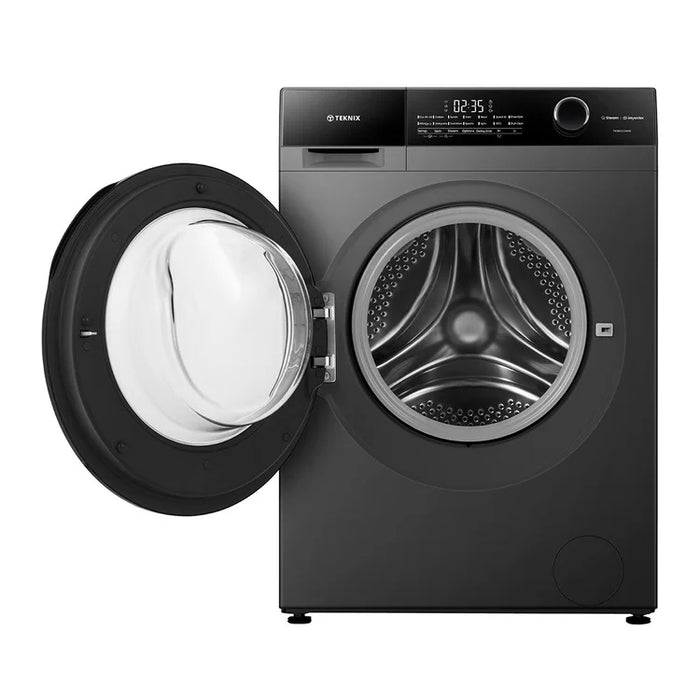 Teknix TK5W1214HS, 12kg 1400spin Freestanding Washing Machine  , Titanium