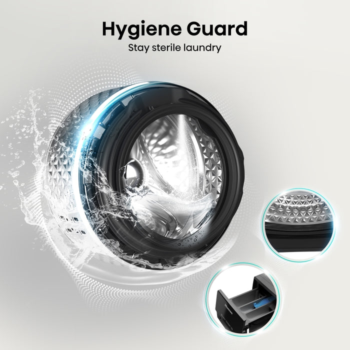 Hisense WF3S1243BB3 Washing Machine, 12kg, 1400 Spin, Black, A Rated
