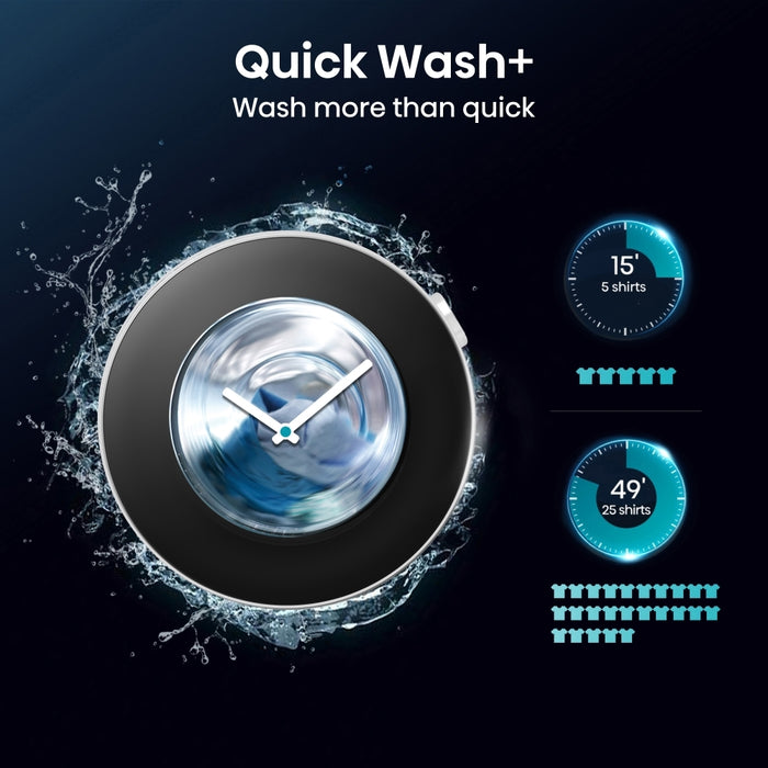Hisense WF5S1245BB 5S Series Washing Machine, 12kg, 1400 Spin, Black, A Rated