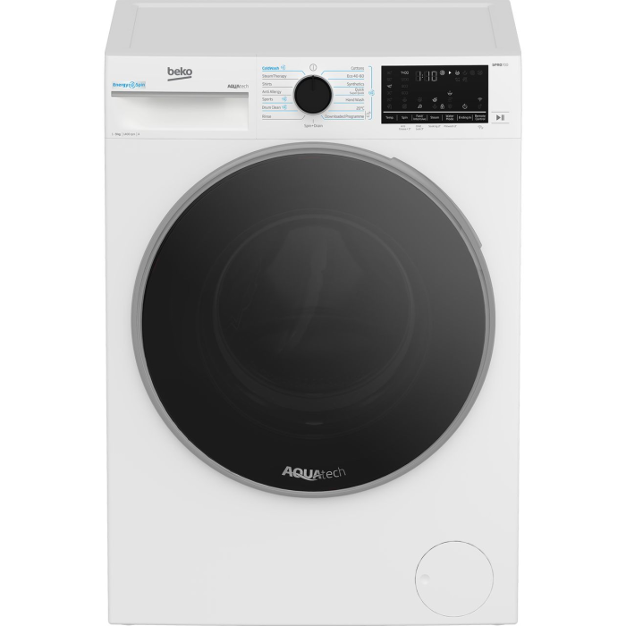 BEKO Pro EnergySpin AquaTech B5W59411AW Bluetooth 9 kg 1400 Spin Washing Machine – White