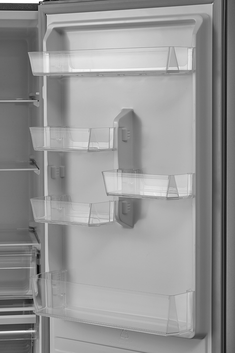 Midea MDRB424FGD02O - Silver Freestanding 70/30 Frost Free Fridge Freezer - D energy